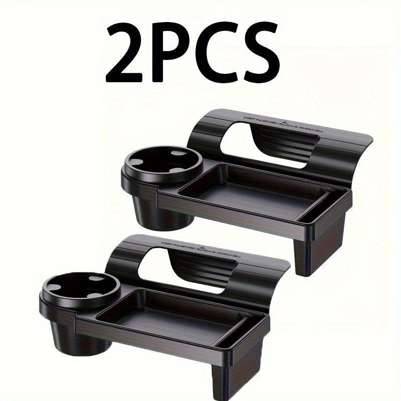 Mashina tashkilotchisi qutisi, stakan tutqich va telefon uchun joy bilan, plastmassa saqlash racki