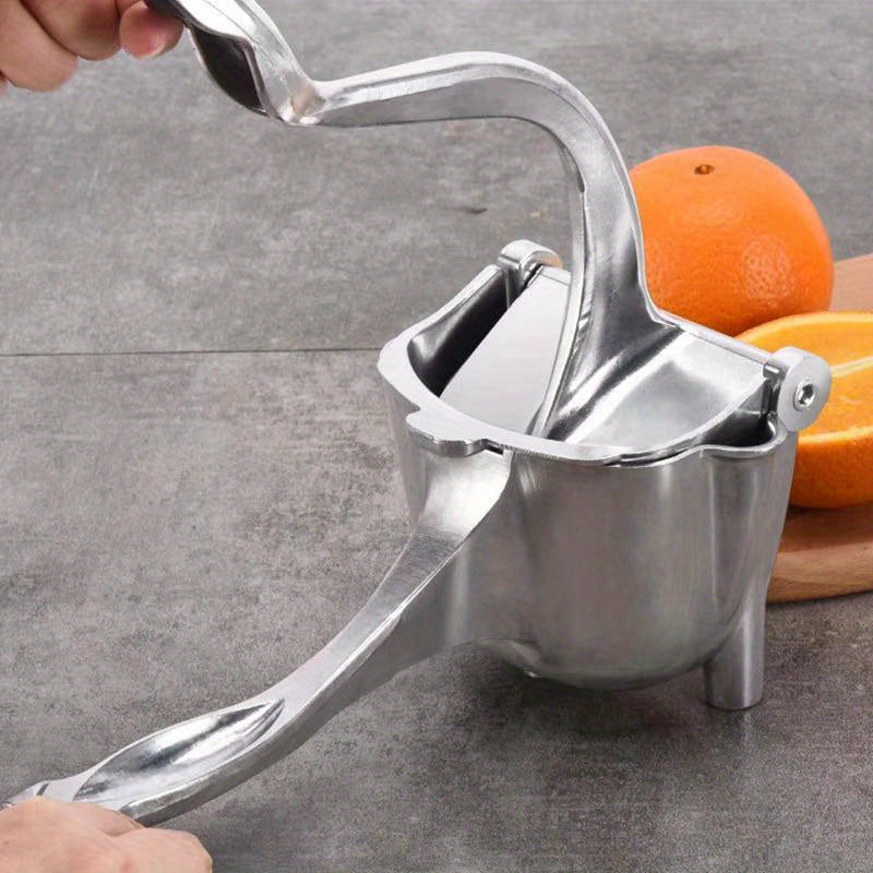 Manual Stainless Steel Citrus Juicer with Non-Slip Base and Easy Clean Aluminum Alloy Fruit Press