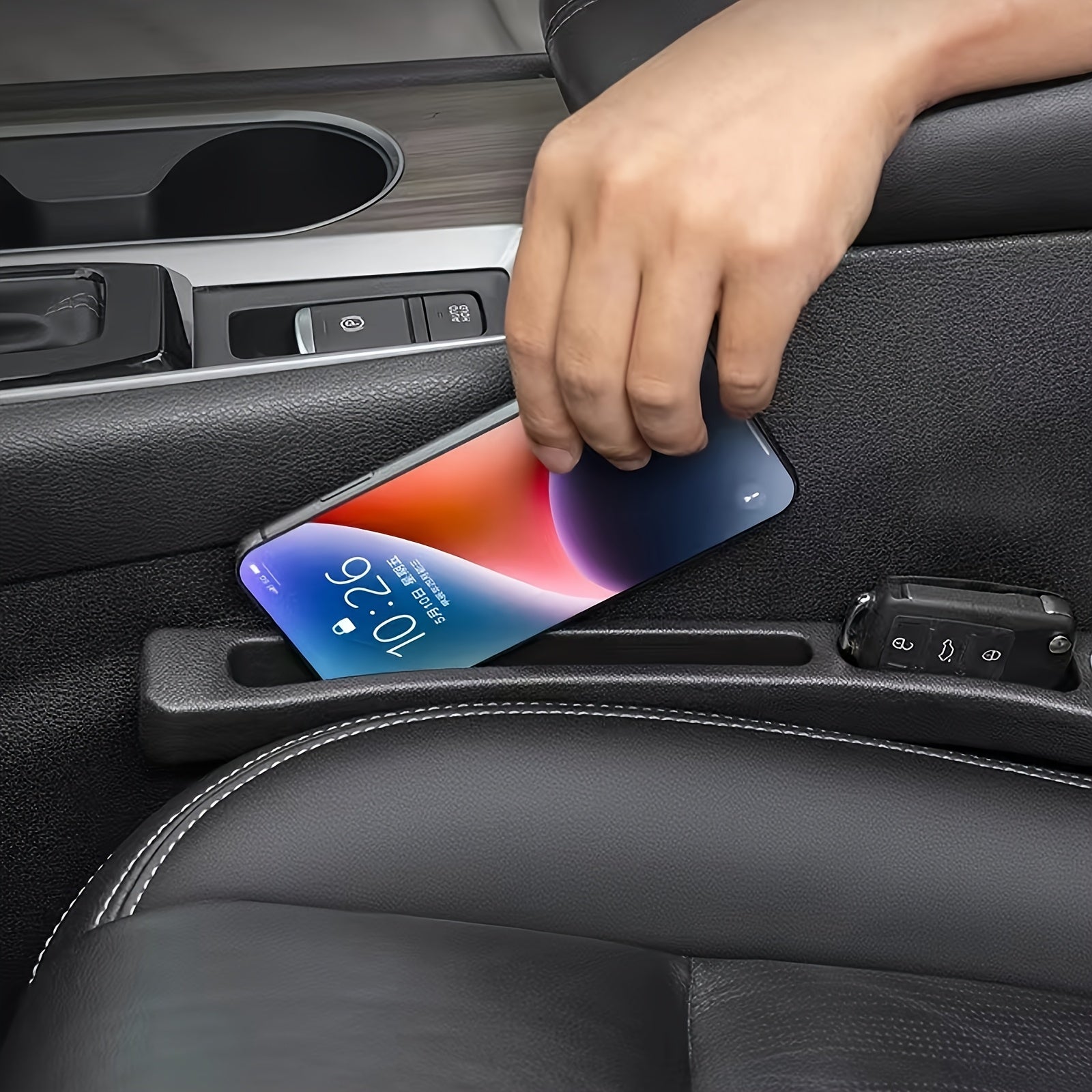 2 Pieces Synthetic Leather Car Seat Filler Sponge Rubber Interior Accessories