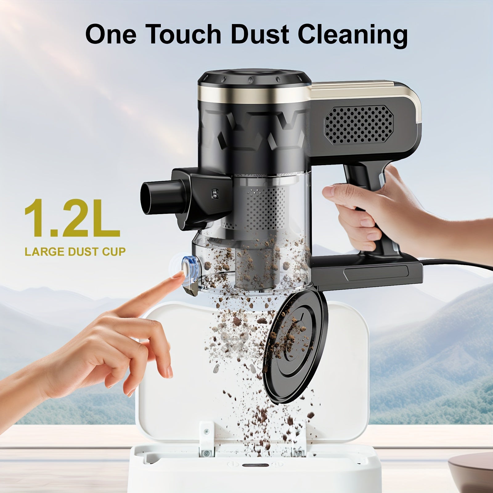 Corded Upright Vacuum Cleaner with 600W Power and 18KPa Suction