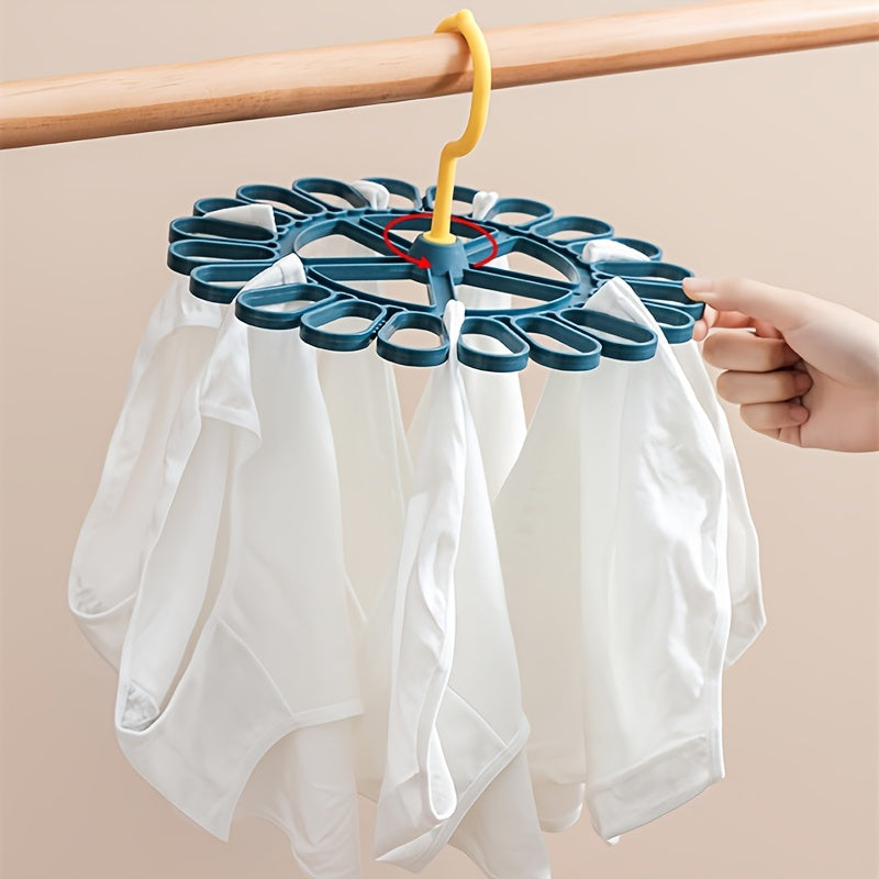 Clothes Drying Clip with 20 Holes Indoor Outdoor Windproof for Underwear Socks