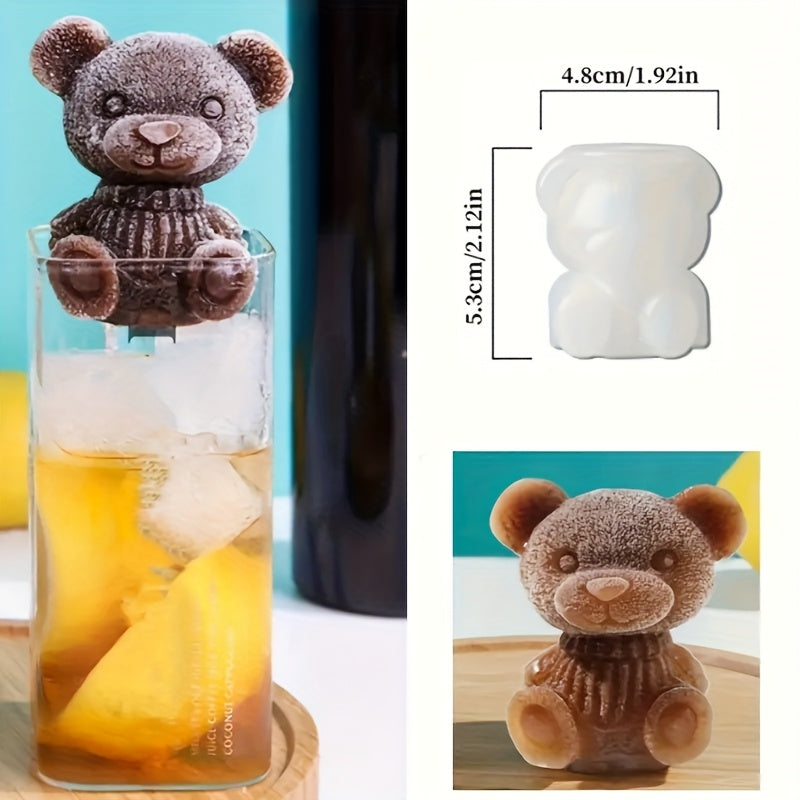 Silicone Bear Ice Cube Mold Kitchen Gadget Ice Ball Cubes for Drinks