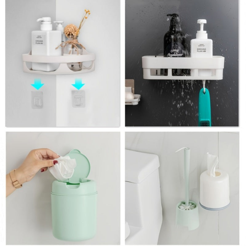 10-Pack Contemporary Wall-Mounted Utility Hooks with Adhesive for Home Organization