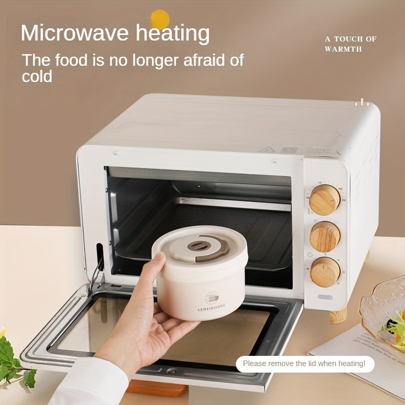 Stainless Steel Izolyatsiyalangan Ovqat Qutisi To'plami, Suv O'tkazmaydigan, Stackable, Mikrotolqinli pech uchun xavfsiz, Maktab va Tabiatga Sayohat uchun