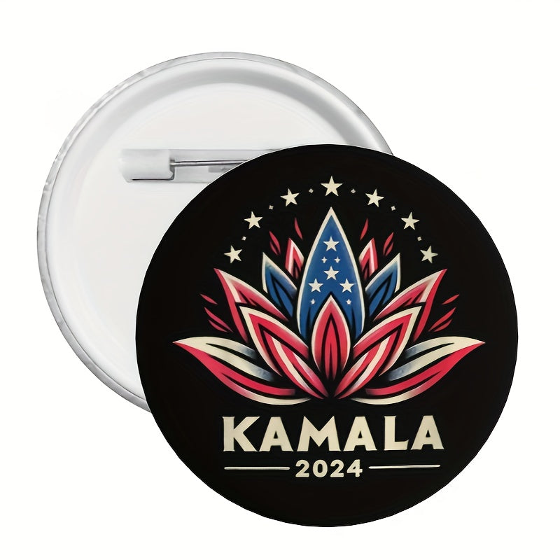 2024 Presidential Campaign Buttons Set of 5 Minimalist Style Round Badges 5.9cm