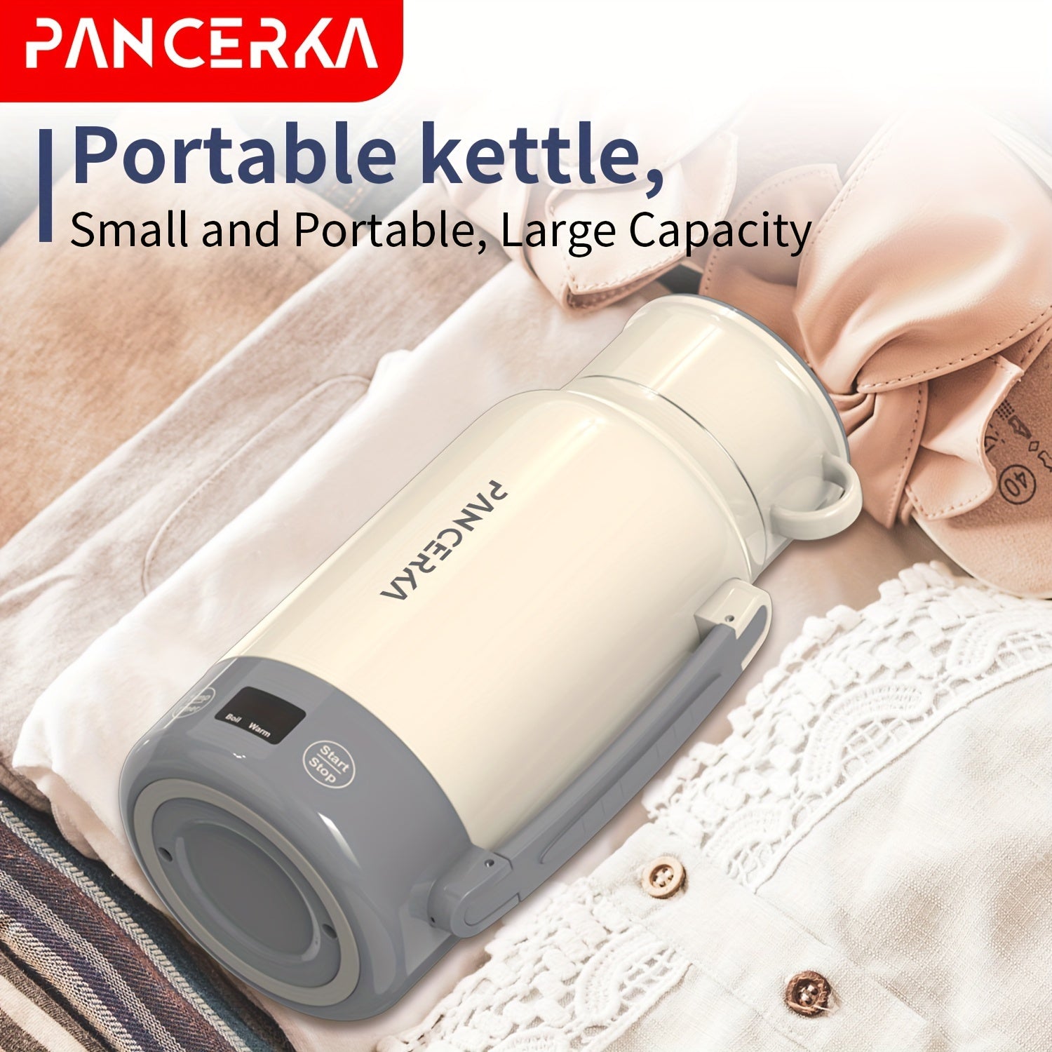 Portable Stainless Steel 1.0L Electric Kettle 800W Travel Coffee Boiler