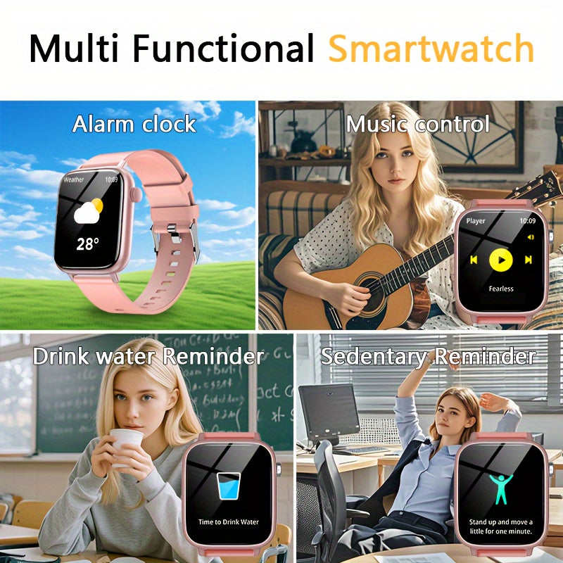 Full Touch Smart Watch for Women and Men 1.83 Inch Waterproof Fitness Tracker with Call Alerts