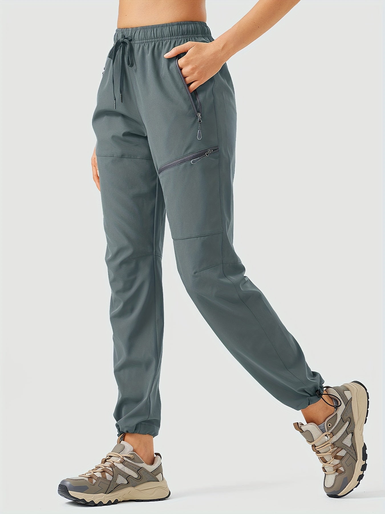 Women's Plus Size Lightweight Quick-Dry Hiking Pants Beige All-Season Outdoor Activewear