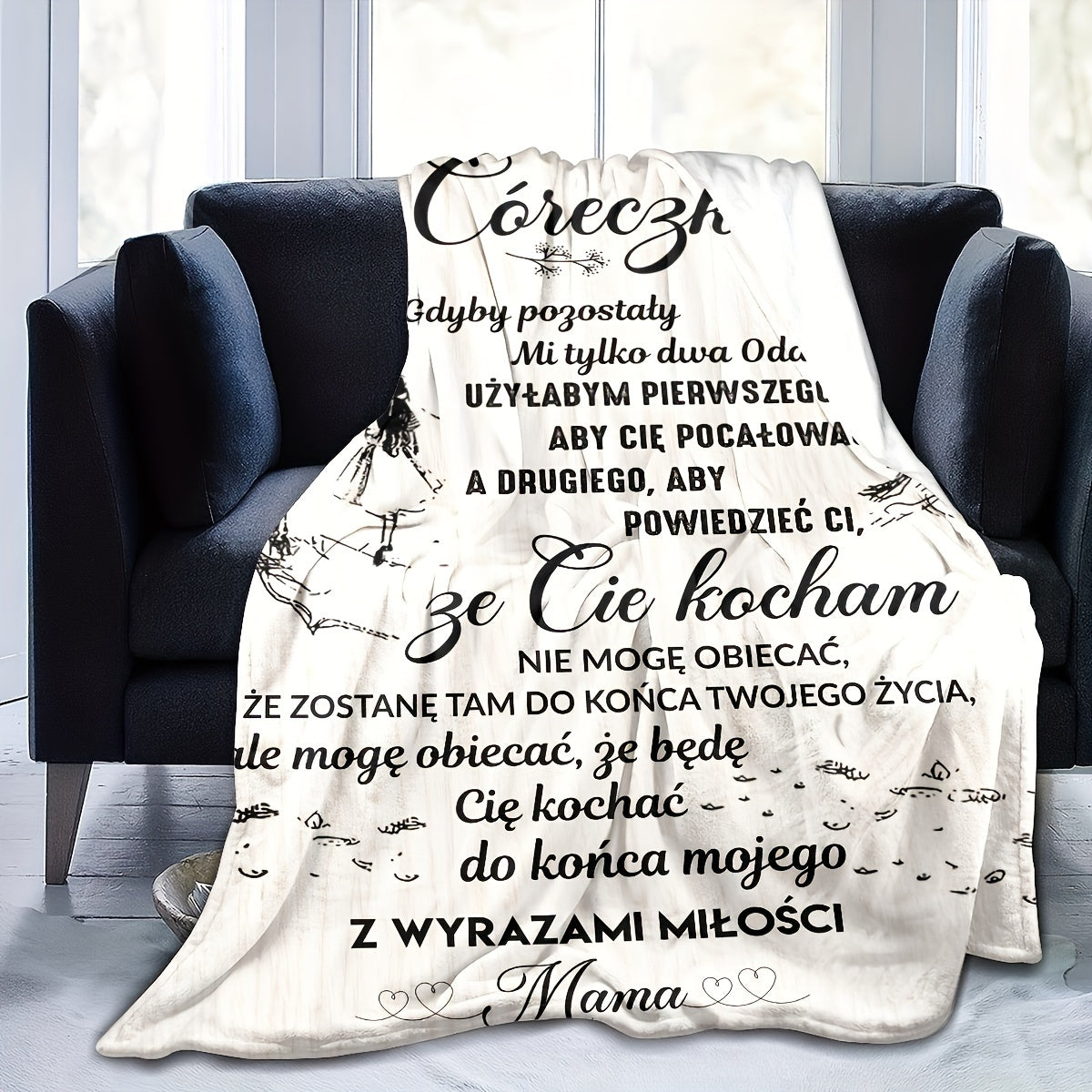 Personalized Daughter Blanket Soft Cozy Bed Sofa Travel Gift