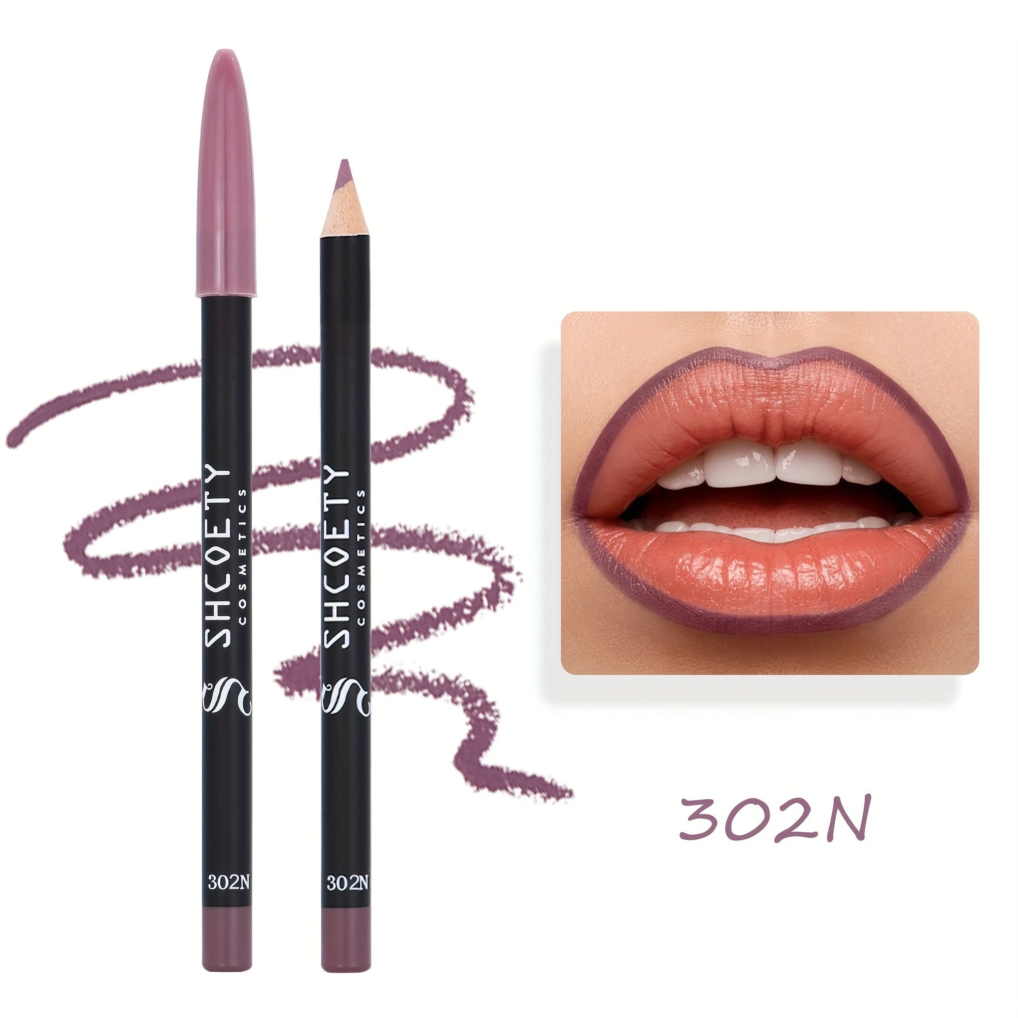 Women Matte Lip Liner Waterproof Long-Lasting 12 Colors Non-Fading Non-Stick Cup