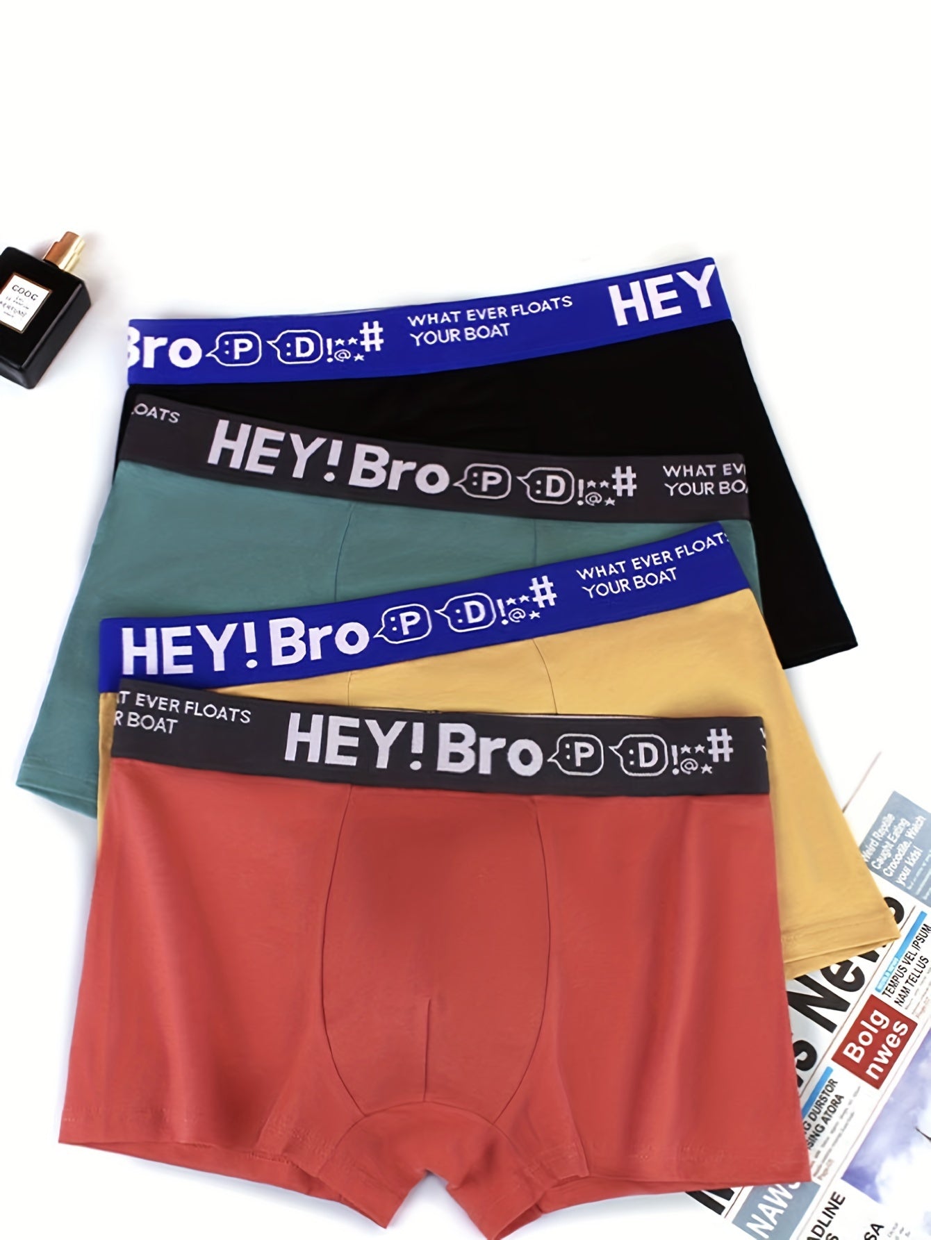 Erkaklar paxta boxer shortlari katta o'lchamlar tasodifiy ranglar zamonaviy belbog'