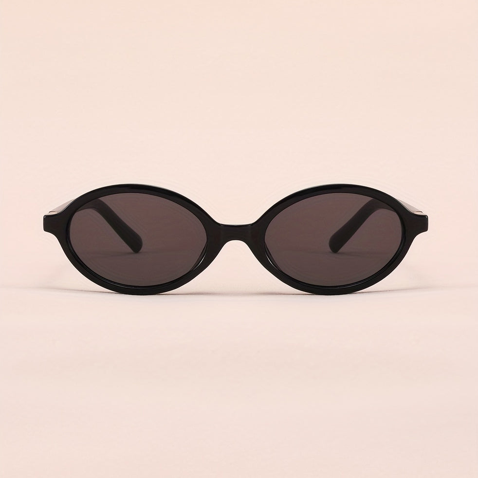 Oval Frame Glasses for Men and Women Vintage Full Rim Wide Polycarbonate