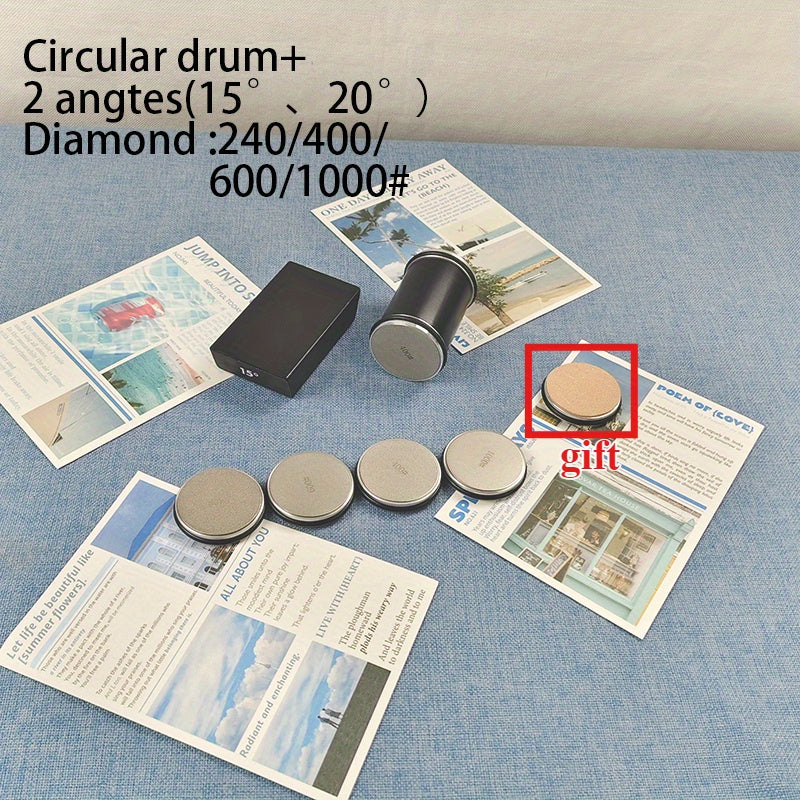 2025 2 Herramienta de afilado de ángulo, afilador de varias piezas para uso en cocina exterior