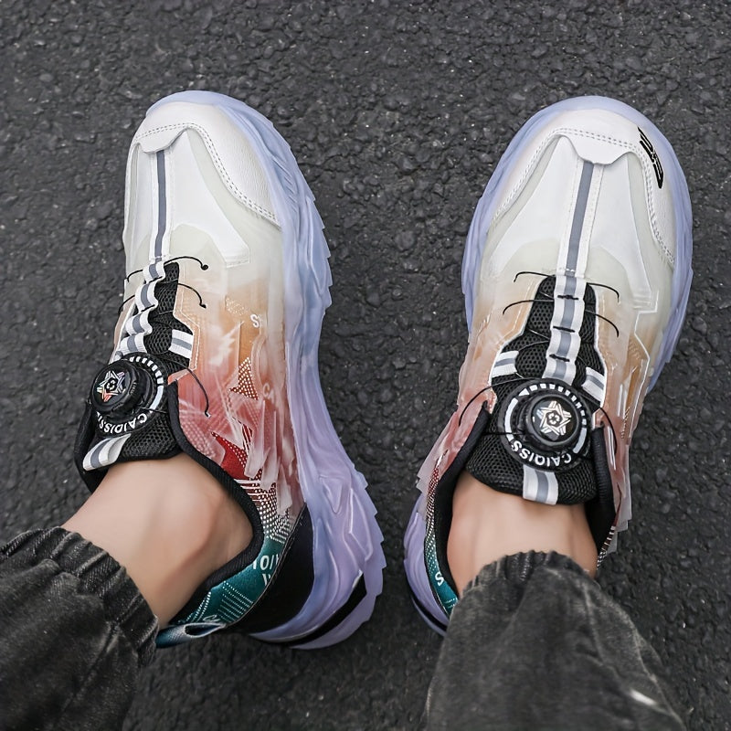 Fashion Sneakers for Men Women Lace-Up Round Toe EVA TPU Sole Casual Street Style