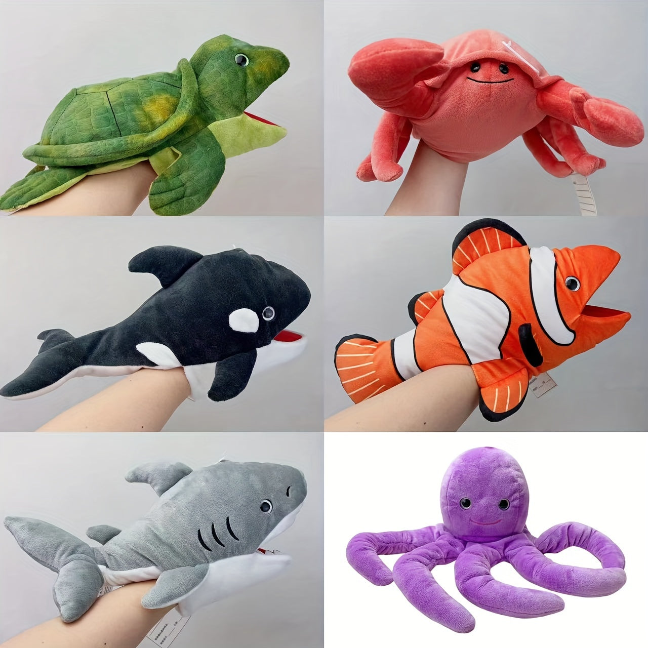 Набор мягких игрушек на морскую тему с куклами-вертлюжками для детей от 0+