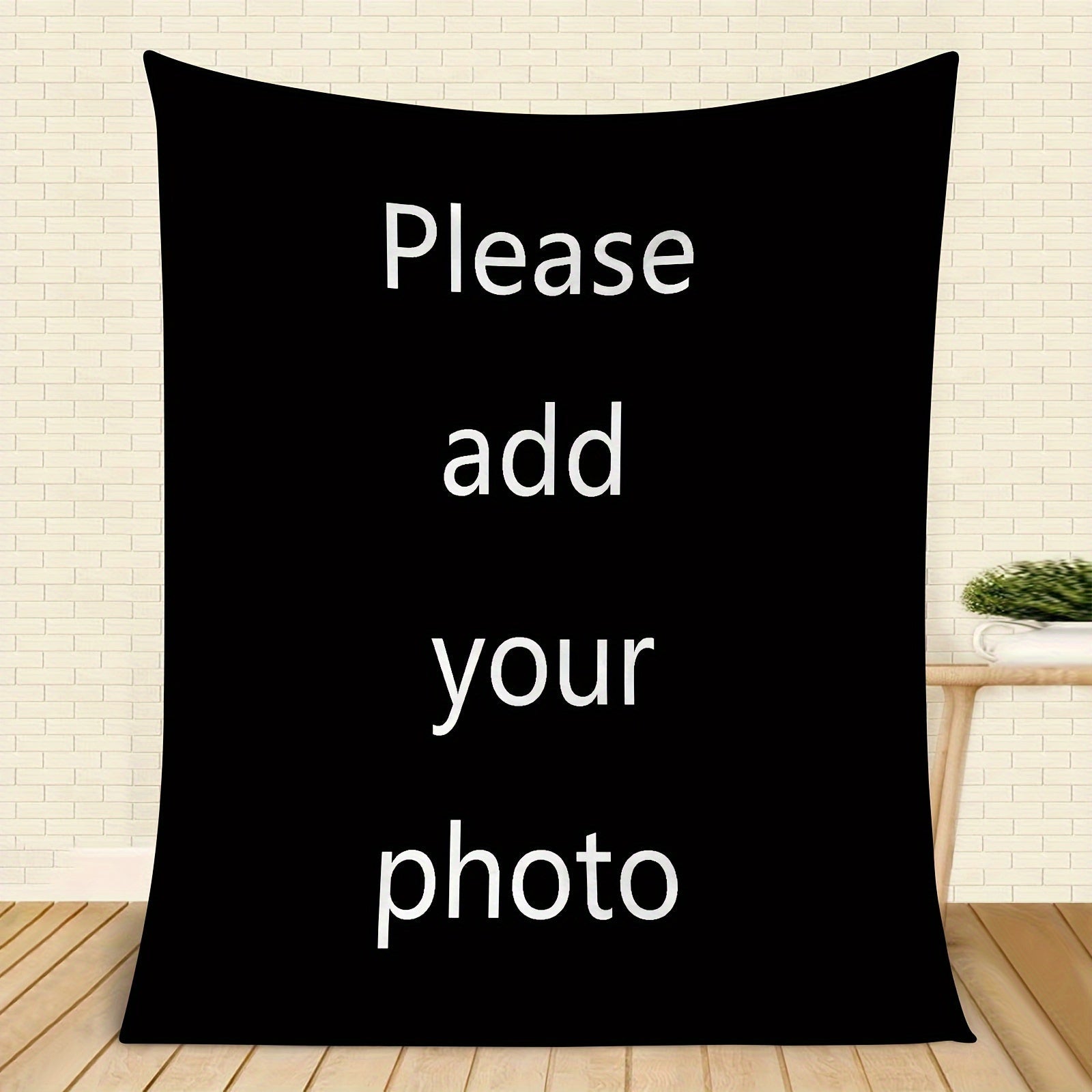 Personalized Polyester Flannel Fleece Blanket with Photo, Soft Cozy Throw for Home or Gifting