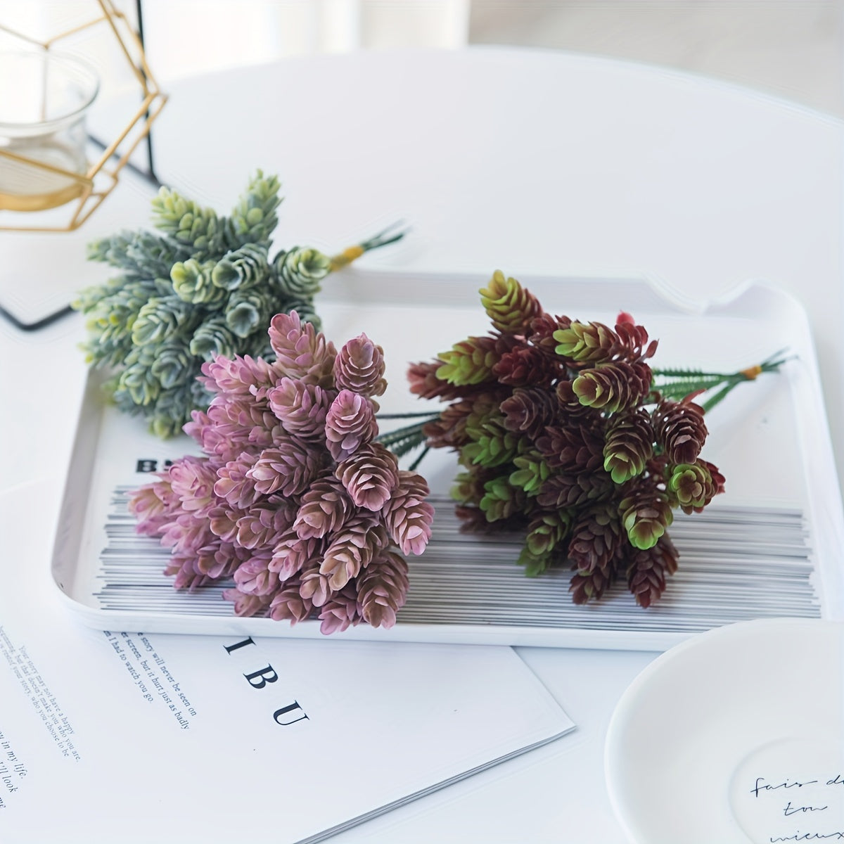 6-18 шт. Искусственные букеты травы ананаса для домашнего декора, сада и свадеб. Идеально подходит для Рождества и осени, также подходит для проектов DIY.