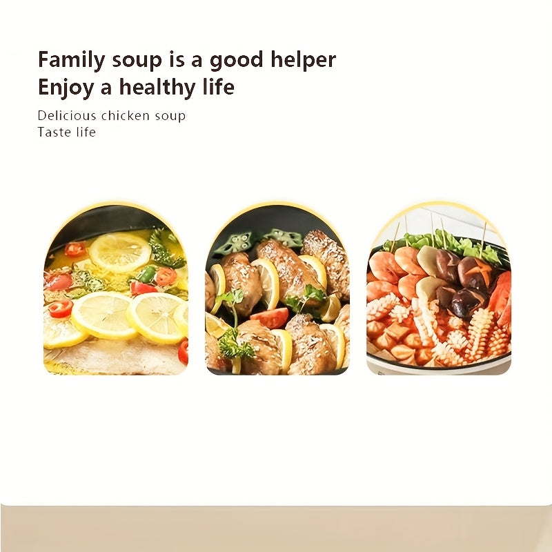 Электрический горшок с пароваркой для домашнего использования, универсальный для жарки, паровой обработки и варки, антипригарное внутреннее дно для собраний