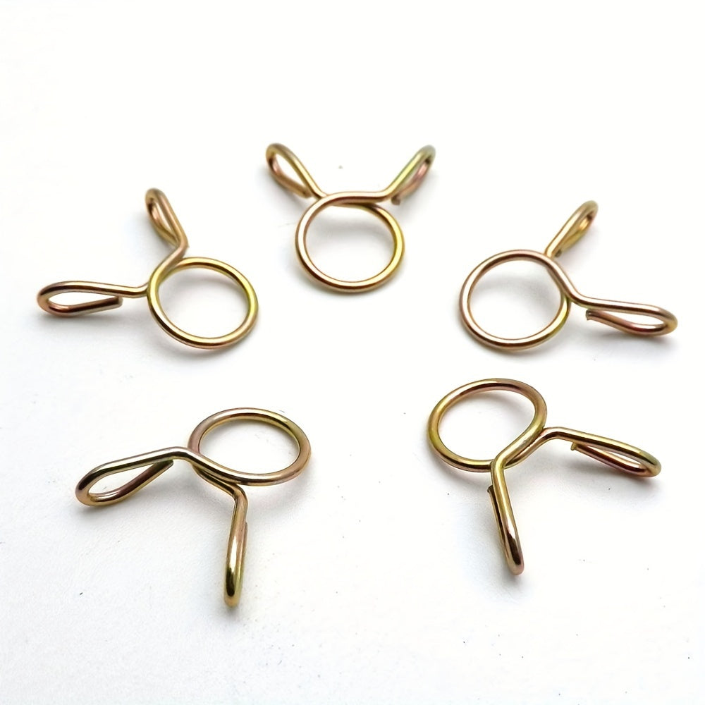 30pcs 8mm Metal Oil Hose Clamps for Motorcycle Scooter ATV Fuel Line