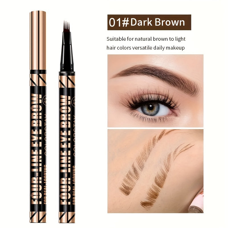 Women's Waterproof Eyebrow Pencil with Precise Tip, Long-Lasting, Black
