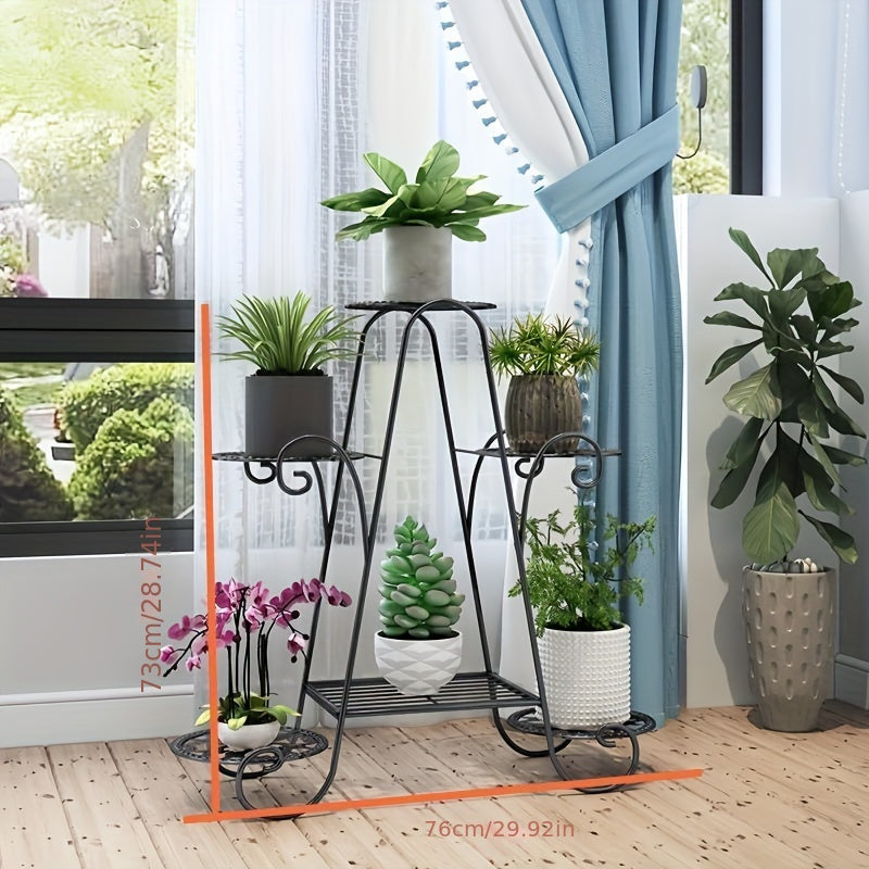 Waterproof Metal Multi-Layer Flower Stand for Patio Indoor Outdoor Large