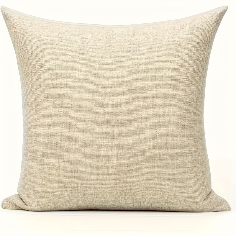 Set of 2 Beige Linen Pillow Covers for Couch Bed Porch Indoor Outdoor