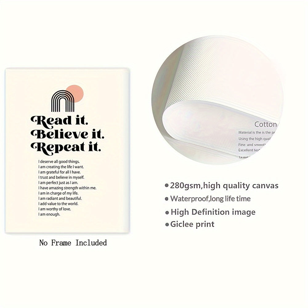 Positive Affirmations Wall Art for Self-Love and Mental Health 30x40 cm Poster