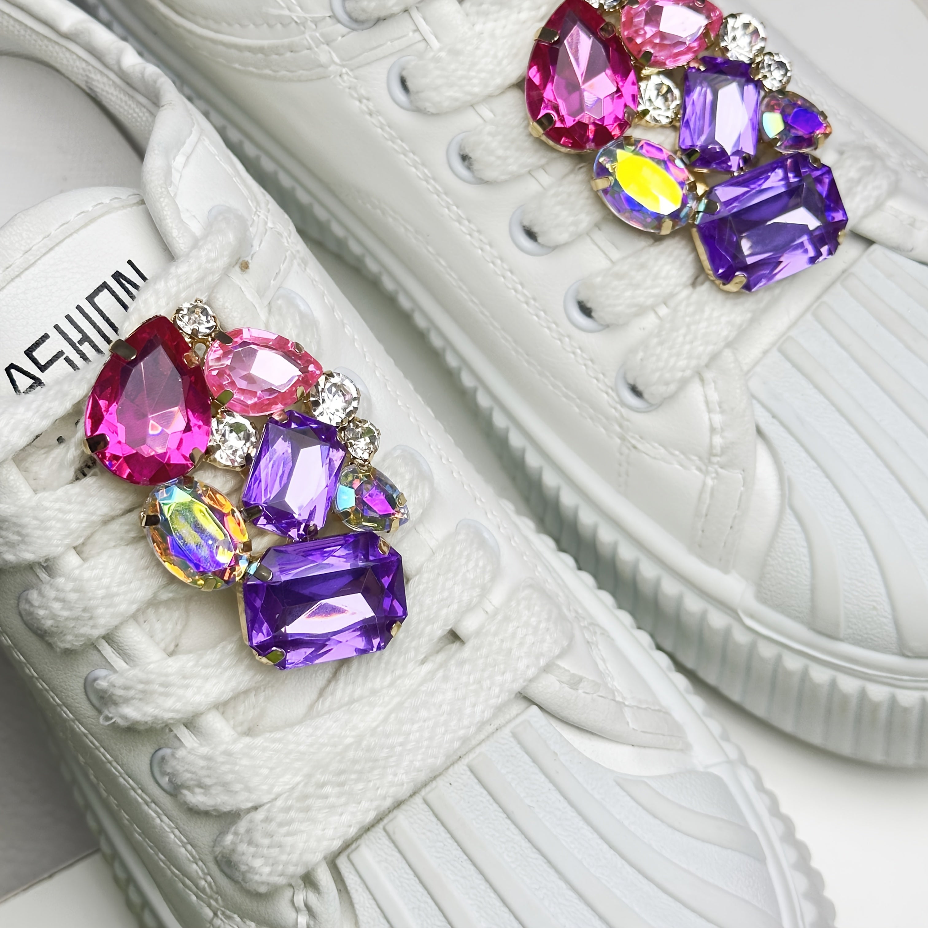 Unisex Acrylic Rhinestone Shoe Charms Removable Decor Shoe Accessory