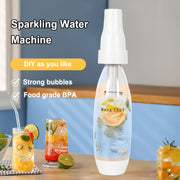 Ikki havo tizimi va 0.98-9.99 L sig‘imi bilan portativ soda tayyorlagich, uy sharoitida karbonatli ichimliklar, sharbat va soda tayyorlash uchun. Bir bosqichli oson ishlash, batareyasiz, uy uchun ideal.