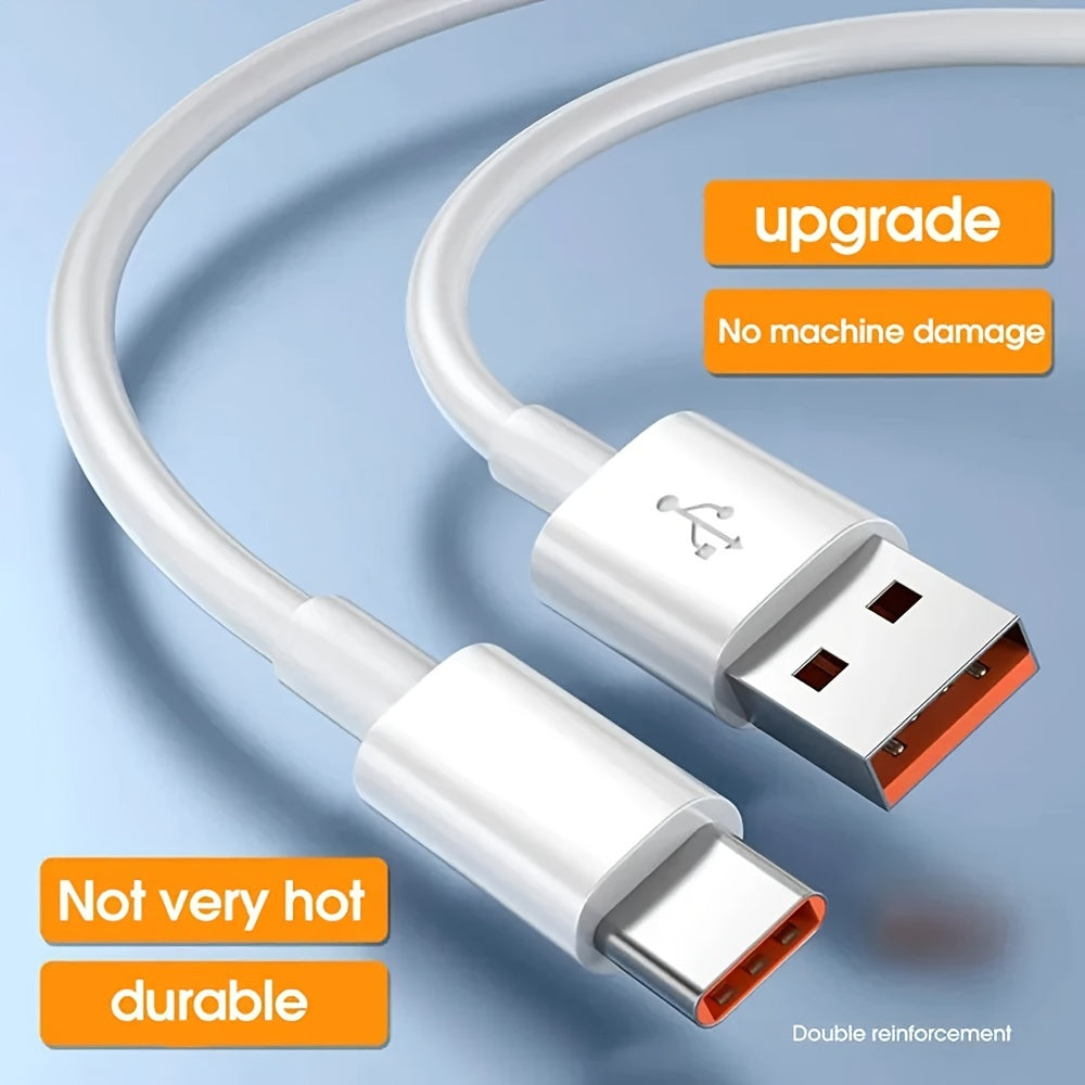 USB-C Charging Cable 6A 120W Fast Data Transfer PVC Matte Round