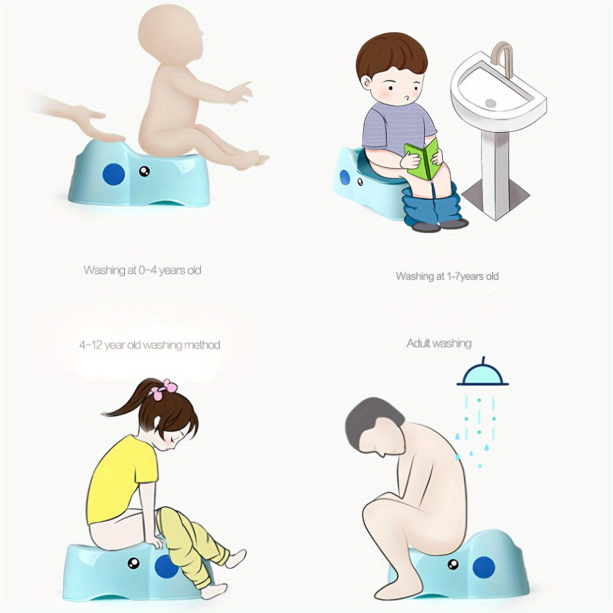 Asiento de inodoro para niños con divertidos diseños de dibujos animados, orinal portátil para entrenamiento