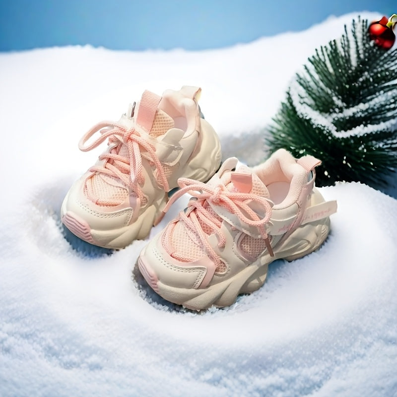 Girls Breathable Mesh Sneakers with Rubber Sole for Casual and Sports Use