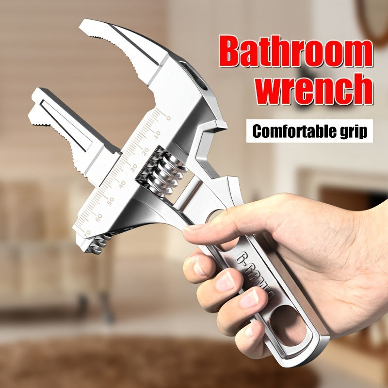Adjustable Bathroom Wrench Sink Repair Multi-Function Metal Hand Tool Without Electricity