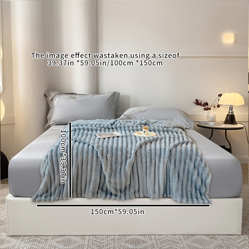 Manta de pelo sintético de lujo para sofá, cama, viaje, suave, para todas las estaciones