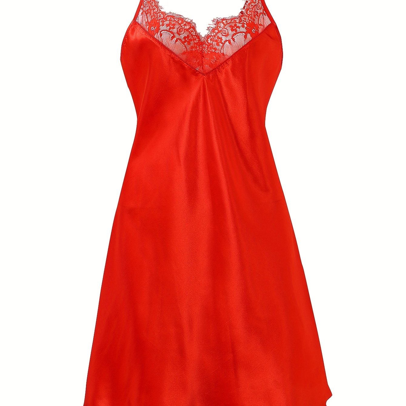 Women's Floral Lace Cami Dress Satin Slip Lingerie