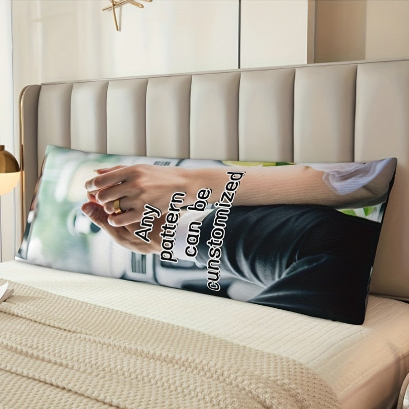 Full Body Plush Pillow Cover 50.8x137.2 cm Personalized Double-Sided Print Breathable Fabric