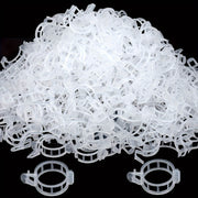 300-Pack White Plastic Garden Trellis Clips for Climbing Vegetables and Flowers