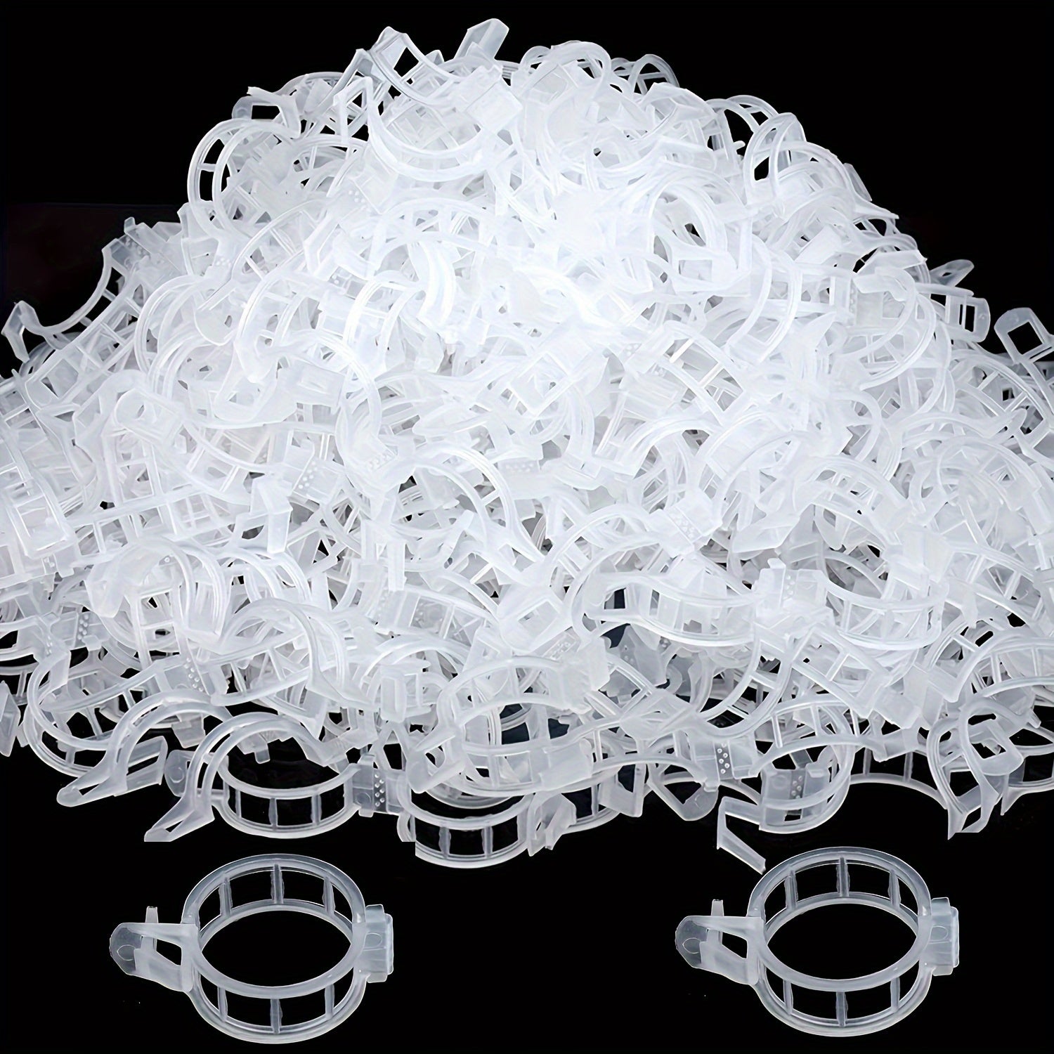 300-Pack White Plastic Garden Trellis Clips for Climbing Vegetables and Flowers