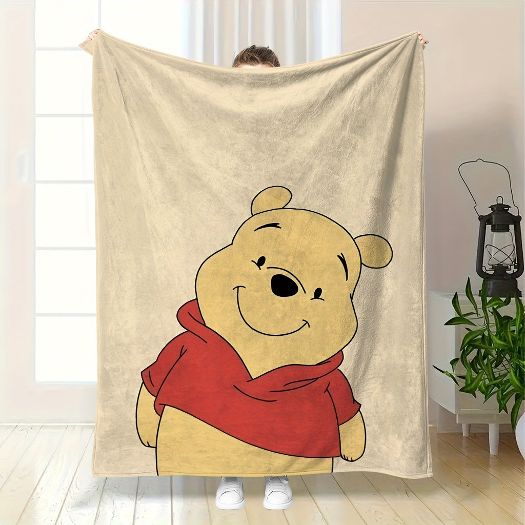 Disney Winnie The Pooh Flannel Blanket for Kids and Adults Lightweight Warm Multiple Sizes