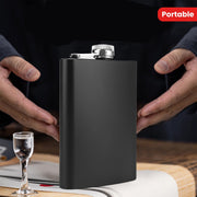 Stainless Steel Frosted Hip Flask 6oz Portable Liquor Bottle for Travel and Gift