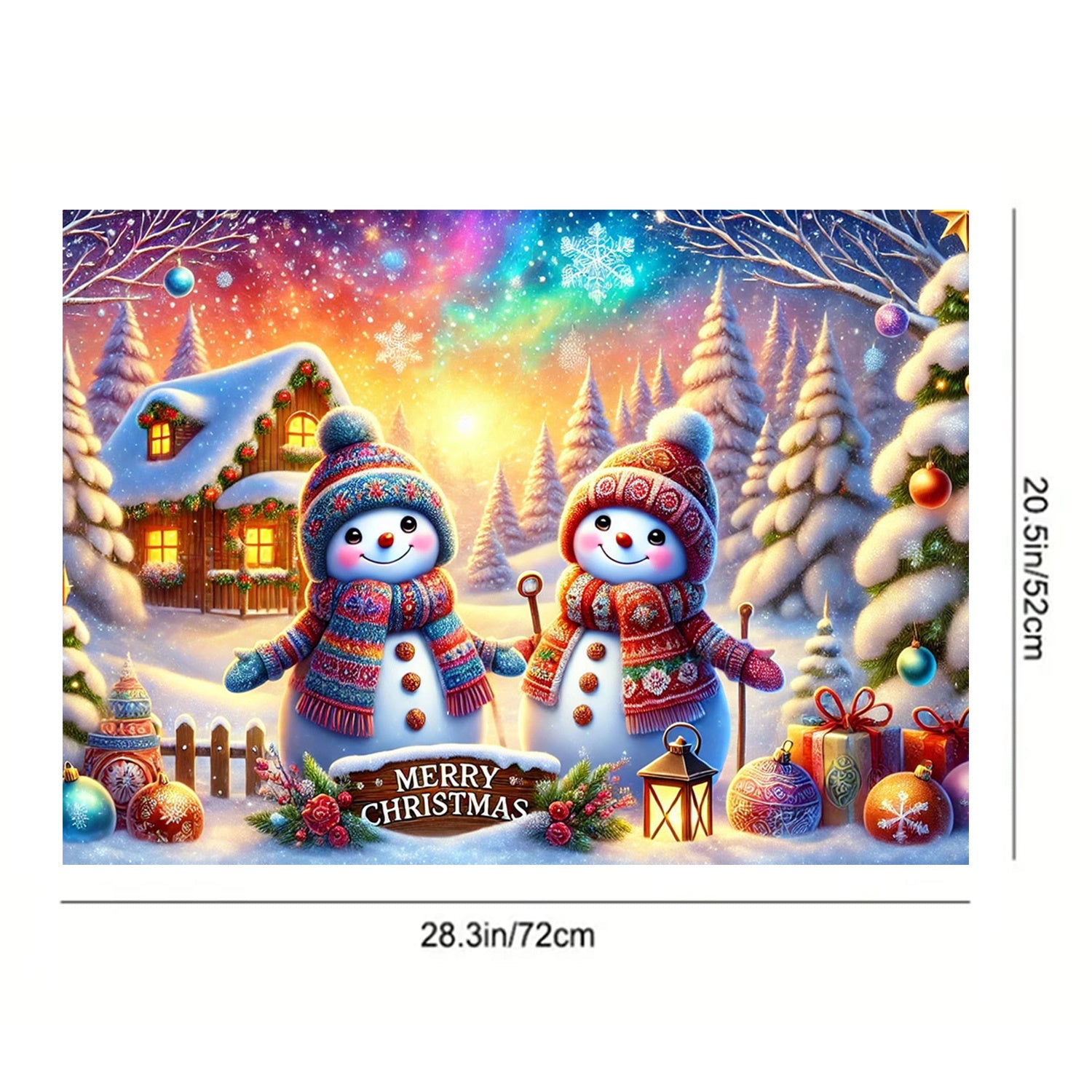 Christmas Snowman Stove Top Protector Waterproof Anti-Slip Cover for Electric Glass Cooktops