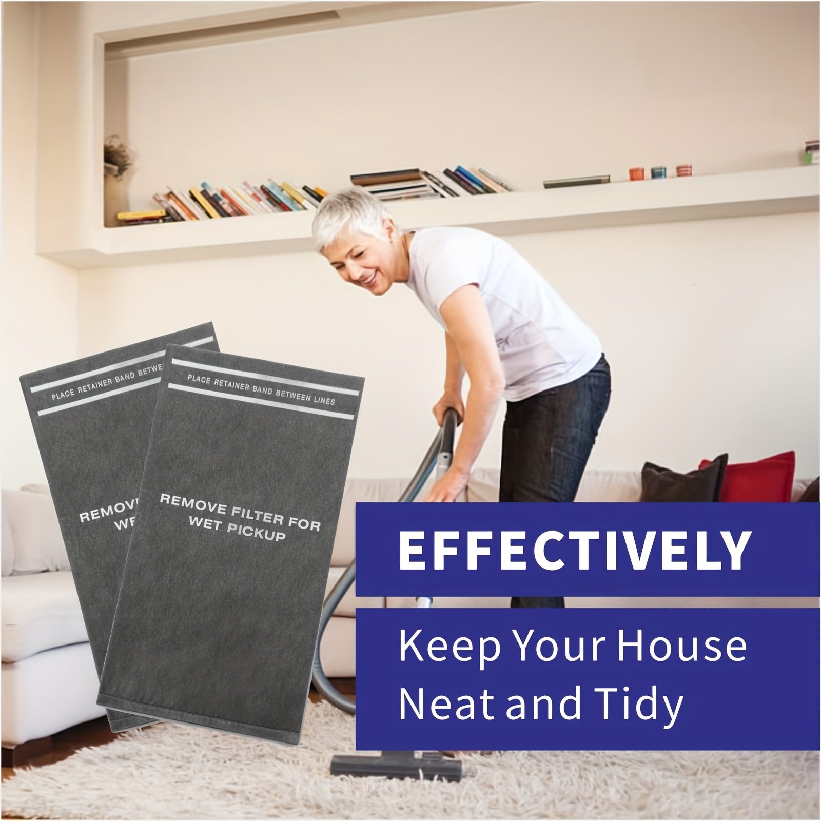 Craftsman Shop Vac Chang Mat Filtr Sumkalari - 8 ta to'plam, 9.46 L - Ko'pchilik Powerhead Chekkalariga mos kelishi uchun mo'ljallangan, Qism raqami #9-38737/CMXZVBE38737