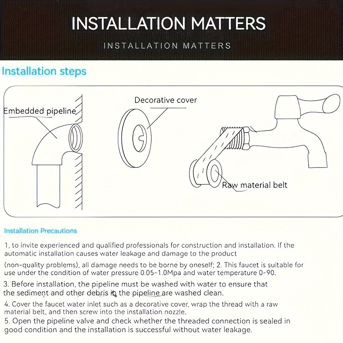 Bronze Retro Wall-Mounted Cold Faucet for Kitchen Bathroom Garden