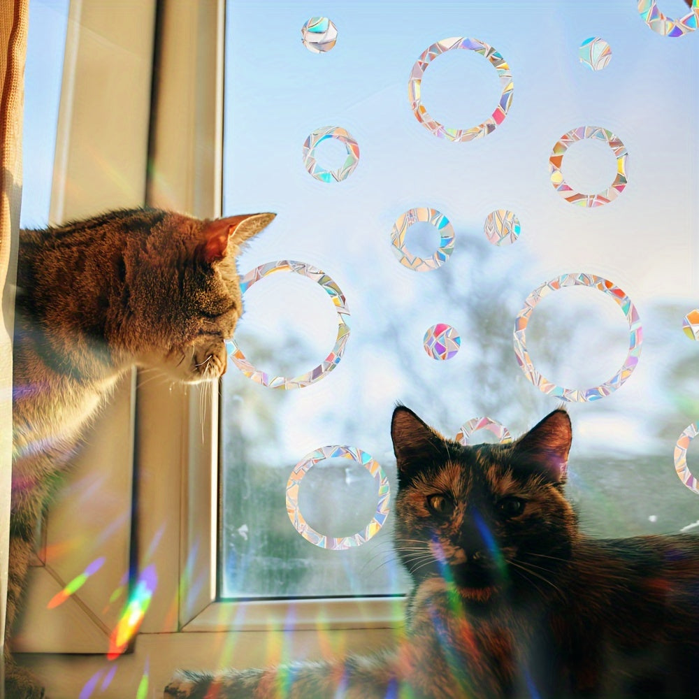 Bird Window Clings Set, Collision Prevention Decals, Modern PVC Glass Decor