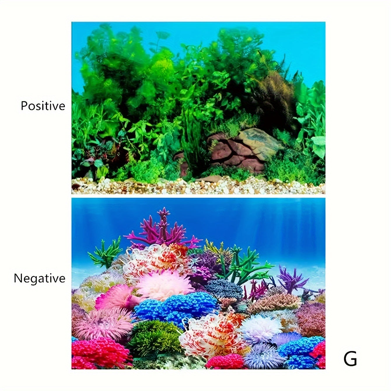 Double-Sided Aquarium Background Paper for Fish Tank Decor Waterproof HD Painting