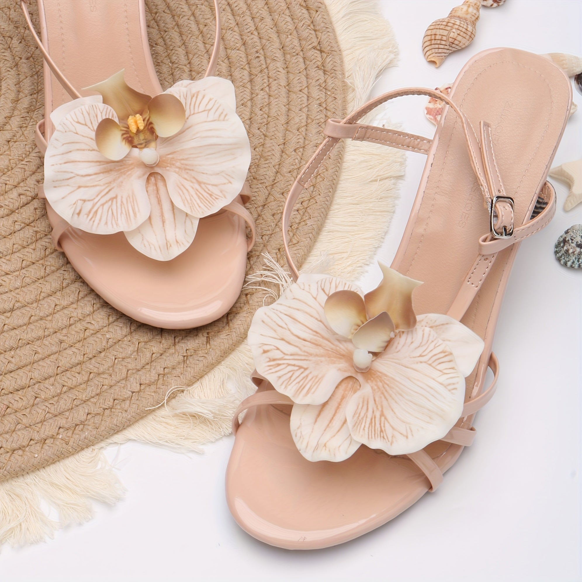 2pcs Women Fashion Iris Flower Shoe Charms Beige Pink White Removable Accessories