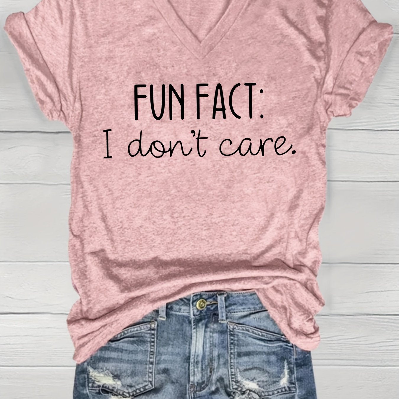 Women's V-Neck Loose Casual Short Sleeve T-Shirt With Bottoming Top