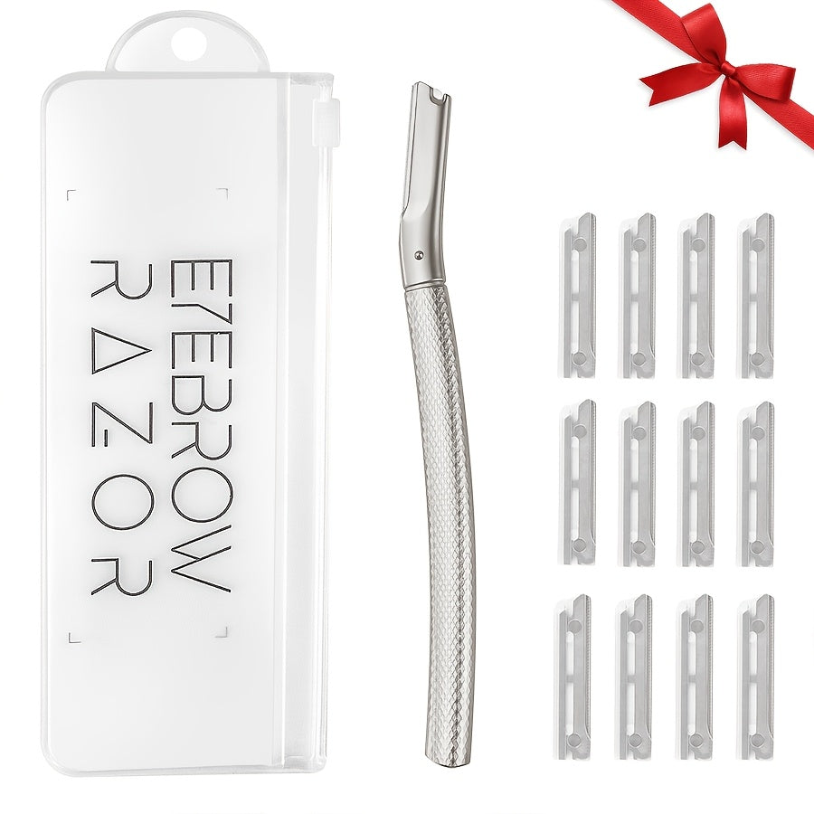 Унисекс инструмент для дермапланинга бровей бритва для лица с 13 запасными лезвиями