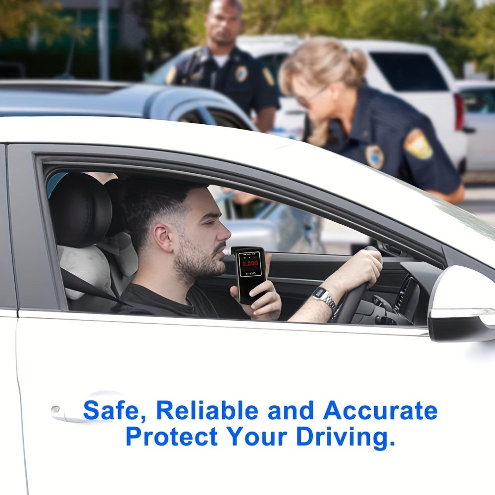 Digital Breath Alcohol Tester with 10 Nozzles High Precision Portable Device