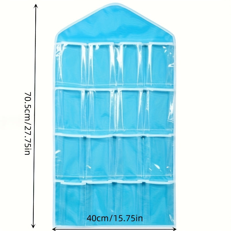 Hanging Underwear Organizer with 16 Pockets for Closet Storage Space Saving